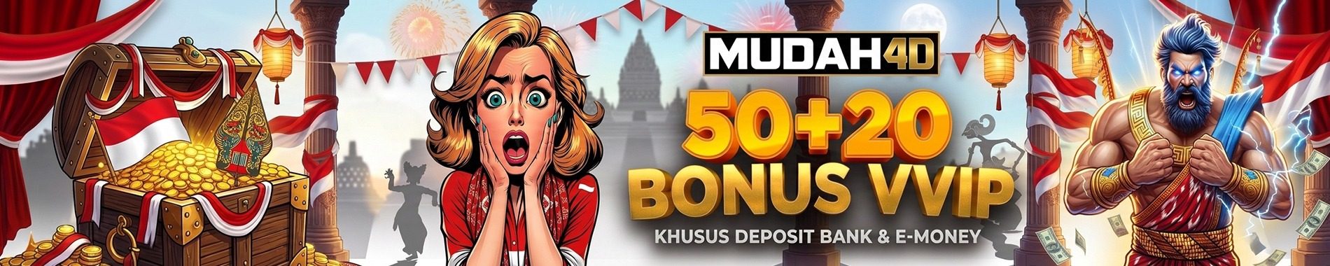 BONUS VVIP 50 + 20 MUDAH4D